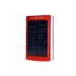 Mimi-tech 13800mAh Universal Solar Panel Emergency Charger with Dual USB External Battery Charger Mobile Power Bank for iPhone 6 / 5S / 5C / 5 / 4S / 4, iPad 5/4/3/2, Mini, Samsung Galaxy S5 S4 S3 S2 S1 Note 2 Note 3 Nexus 7 and Android Smart Phones and tablettes.Rouge (Electronics)