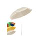 Beach Umbrella - beige - Ø 180 cm - 140-200 cm (H) - waterproof nylon - SIZES AND COLORS (Garden)