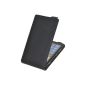 Premium Flip Style Case for - Nokia Lumia 620 - Cell Phone Shell Cover Cases Leather Case (Special fabrication) (promotional price RRP € 12.90) in black