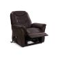 TV chair with standing up SENIOR II Leather black exhibit