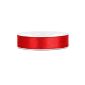 SiDeSo® red satin ribbon 25m x 6mm wedding band antenna Dekoband gift ribbon bow ribbon