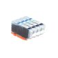 4 Compatible Cyan Canon CLI-521C Ink cartridges with chips for printers Canon Pixma iP3600, iP4600, iP4700, MP540, MP550, MP560, MP620, MP630, MP640, MP980, MP990, MX860, MX870 (Office Supplies)