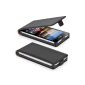 DONZO Flip Smooth Magnetic Case for LG Optimus 4X HD P880 Black (Electronics)