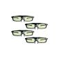 GMYLE® 3D Active Shutter glasses with 144 Hz Rechargeable battery included for DLP (Size S, 4 Glasses) (Electronics)