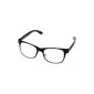 Subtle Wayfarer Nerdbrille with aluminum frames and clear lenses without strength (Textiles)