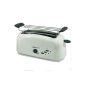 Clatronic Ta 2980 White Bread Toaster 1400 Watt 4 Slots walls Cold Automatic Stop Function Thawing (Kitchen)