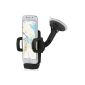 Wicked Chili car mount with cable module for Samsung mobile phone / smartphone (Charging Dock with charging cable adapters, Bumper / Case compatible, Made in Germany) black (accessories)