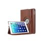 Bestwe iPad Air 2 leather case 360 ​​° Flip Case Case Case with stand function (iPad Air 2, Brown)