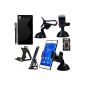 BAAS® Sony Xperia Z 3 - Car Holder Suction Cup Mounting on Windshield With 360 degree rotation function + Black Silicone Gel Case Cover + 2x Screen Protector + Stylus + Film Office Support (Electronics)