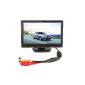 ePathChina® 5 inch TFT LCD Digital Car Security View Monitor with car rearview cameras 2 Video input, high resolution pictures and full-color LCD display with backlight for Car DVD / camera / VCD / GPS / other video equipment (electronics)
