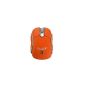 Ckeyin ® Mini Optical Mouse with Bluetooth wireless technology 1000 dpi class II 81 x 50 x 31 mm - Orange (Electronics)