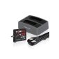 Wicked Chili 3in1 Set for GoPro Hero 4 Black, Silver, Music, Surf, Outdoor Edition - Mini Dual Charger + 1x Pro Series battery depending 1160mA (replaced AHDBT-401) + microUSB Data / Charging Cable (Electronics)
