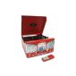 INOVALLEY Retro03 stereo compact system with turntable (digitize records, USB-SD slot, MP3-CD player, radio) Red (Electronics)