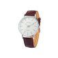 Quartz Bracelet Watch Dalas Classic PU Leather Simple Design Unisex Brown WAA188 Couples (Watch)