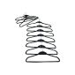 H & L Russel Ltd Space-saving hangers, velvet, 10 pieces, black (household goods)