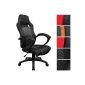 Black office chair sports bucket car (Office Supplies)