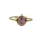 BestOfferBuy - Ladies Classic, Gold and Round With Twisted Bracelet - Color: Purple (Watch)