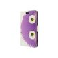 Mobile24 Sony Xperia Z3 Compact (D5803, D5833) purse bag, envelope, with Integrated Hard shell, Book Style Bookcase, with stand function, Cover - Purple Monster (Electronics)