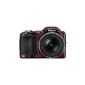 Nikon Coolpix L830 Digital Camera (16 Megapixel, 34x opt. Zoom, 7.6 cm (3 inches) RGBW LCD screen, image stabilization, Dynamic Fine-Zoom, Full HD) eggplant (Electronics)