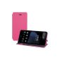 kwmobile® practical and chic flap protective case for Sony Xperia M Fuchsia (Wireless Phone Accessory)