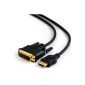 CSL - 3m HDMI Male to Male Cable DVI-D (Dual Link 24 + 1) High Speed ​​(adapter) | HDTV up to 1080p / fullHD | 3D Ready | gold contacts (Electronics)