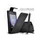 Leather Case Cover for Sony Ericsson Xperia Ray and + PEN FILM OFFERED (Electronics)