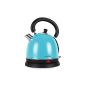 Klarstein 2200W Kettle in Retro Design kettle (stainless steel, cool-touch handle, 1.8l) Turquoise