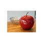 Decorative items apple made of fiberglass, glossy red, 43x43x H46cm
