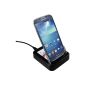 mumbi USB Docking Station Samsung Galaxy S4 Dock / desktop charger with EXTRA battery compartment (optional)