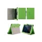 Sony Xperia Tablet Z IVSO® 10.1 inch Tablet Leather Folio Case Folio Case Cover with Stand & hand strap and business card slot for Sony Xperia Tablet Z 10.1 inch Tablet PC (For Sony Xperia Tablet Z, BookStyle Green) (Electronics )