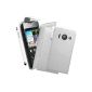 Huawei Ascend Y300 BAAS® Shell Case White Leather Flip Case + 3x Screen Protector + Stylus For Capacitive Touch Screen (Electronics)
