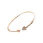 Terrible Shape Crystal Bracelet With Love Peach Heart Double (Jewelry)
