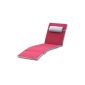 Ambiente Home 64027 Edition for sun, turning pad, Dimensions approx 210 x 65 x 5 cm, burgundy / gray (garden products)