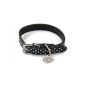 FACILLA® PU Rhinestone Necklace Leather Adjustable Dog Cat Pet Black XS (Miscellaneous)