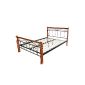 Homestyle4u design metal bed Bed Double bed 140 x 200 with slatted bed frame metal