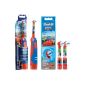 SPAR-SET: 1 Braun Oral-B Stages Power Kids battery toothbrush cls children DB4.510.K Disney CARS + 2er Stages Power Brush Heads CARS