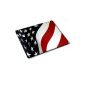 USA 2 Flags, Country, Design Mouse Pad Mouse Pad Mouse Mat Anti-slip feet for a Strong Optimal Maintenance Compatible with Colorful Design for All Types Mouse (Ball, Optical, Laser) (Electronics)