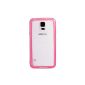 RE: CRON® Handycase Case Cover for Samsung Galaxy S5 silicone - transparent neon - Pink (Electronics)