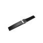 Folding clasp - Watch Band - silicone - rubber - smooth - black 22mm (clock)