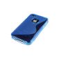 kwmobile® TPU S Line Case for iPhone 4 / 4S transparent blue - High-quality, dirt-repellent TPU Case (Wireless Phone Accessory)