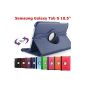 Cameleon King DARK BLUE Samsung Galaxy Tab 10.5 inch S T800 / T801 / T805 with 1 Pen Pouch Bag Multi Angle Offert- ROTARY 360 - Many colors available - Shell Case PU LEATHER, 360 ° rotation (Office Supplies)