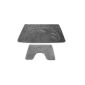 Badematten- and- toilet rug set with dolphin design, 2-piece (see description) (gray)