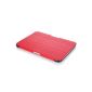 Moko Case LG G Pad V400 7.0 - Case flap with ultra-thin and lightweight support for Tablet LG G Pad V400 7.0 Inch Android, RED (With intelligent alarm clock / sleep automatic cover) (Electronics)