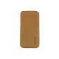 Suncase Original Genuine Leather Case with retreat function with return function for Apple iPhone 5 / 5S camel (Accessories)