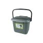 All-Green bin for organic waste, plastic, 5 liters, silver / gray (household goods)