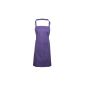 Purple bib apron with adjustable neckband + pocket (household goods)