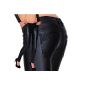 DANAEST Ladies Faux Leather Pants Bootcut wetlook (181) (Textiles)