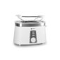 Klarstein Sundaymorning 2 Slice Toaster with bun warmer (920W, 4 modes, 7 browning levels) white