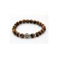 Cameleon-Shop - Expandable Beads Bracelet Tibetan - Fines Stones Tiger Eye - Buddha head - 16,5 cm (Jewelry)