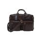 AB Earth Men Genuine Leather briefcase, laptop bag, backpack, messenger bag M43café (Luggage)